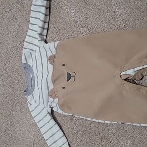 Carters Striped Bear Baby Onesie